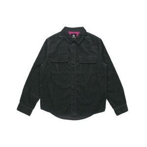 Вельветовая куртка-рубашка Мужская Топы Черная 10019954-A01 Converse