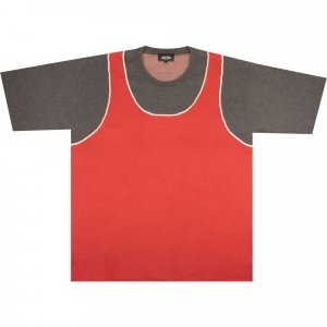 Баскетбольный трикотажный свитер с короткими рукавами , цвет Красный Just Don