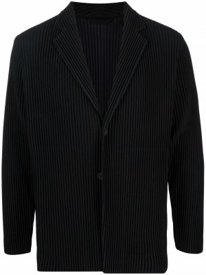 Плиссированный пиджак Homme Plissé Issey Miyake. Цвет: черный