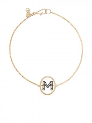 Золотой браслет с инициалом M и бриллиантами Annoushka. Цвет: желтый