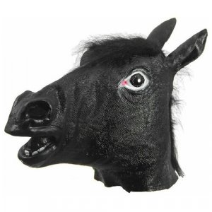 Карнавальная маска Лошадь черного цвета Подарки