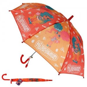 Зонт детский Hairdorable r-45см Um45-hdr, ткань, полуавтомат Играем Вместе в кор.120шт. Цвет: синий/красный/оранжевый