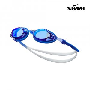Новые хромированные зеркальные очки Swim, СИНИЕ Nike