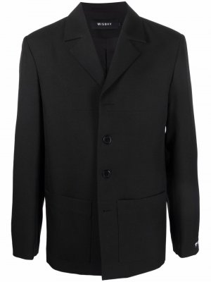 Однобортный пиджак строгого кроя MISBHV. Цвет: черный