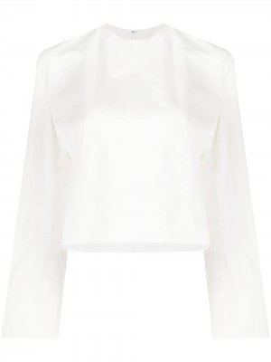 Seamless wide-sleeves blouse GIA STUDIOS. Цвет: белый