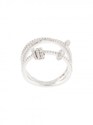 Тройное серебряное кольцо APM Monaco. Цвет: серебристый