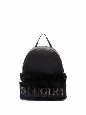 Рюкзак с вышитым логотипом Blugirl. Цвет: черный