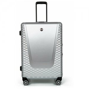 Большой чемодан Hard Case Large Suitcase, Silver Jaguar. Цвет: красный/серебристый