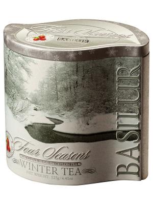 Чай Basilur ВРЕМЕНА ГОДА Зимний 125 г. Цвет: серый, белый, серебристый