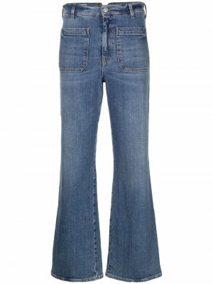 Расклешенные джинсы с заниженной талией Manuel Ritz. Цвет: синий