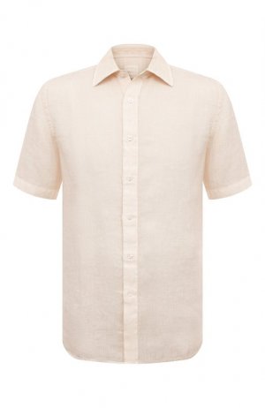 Льняная рубашка 120% Lino. Цвет: белый