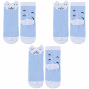 Носки 3 пары, размер 16, голубой PARA socks. Цвет: голубой