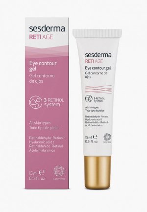 Гель для кожи вокруг глаз Sesderma антивозрастной RETI AGE Eye contour gel, 15 мл. Цвет: прозрачный