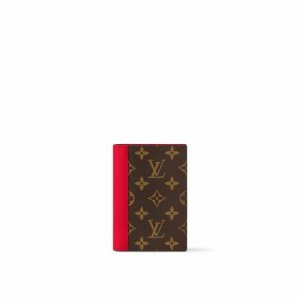 Обложка для паспорта M82862, коричневый, красный Louis Vuitton. Цвет: красный
