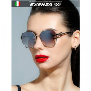 Солнцезащитные очки , серый, серебряный Exenza. Цвет: серый/серебристый