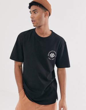 Черная oversize-футболка с логотипом Brooklyn Supply Co-Черный Co.