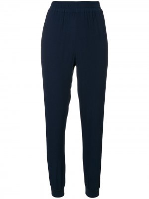 Спортивные брюки узкого кроя с полосками по бокам Zoe Karssen. Цвет: синий