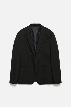 Пиджак slim приталенный с прорезными карманами befree. Цвет: черный