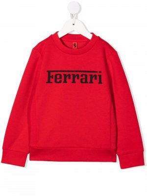 Толстовка с логотипом Ferrari Kids. Цвет: красный