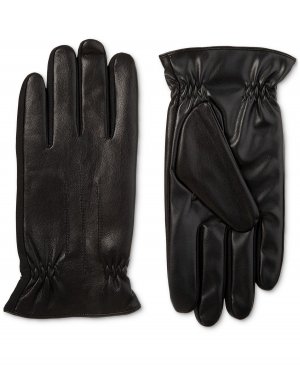Мужские изолированные перчатки из искусственной кожи для сенсорного экрана Isotoner Signature
