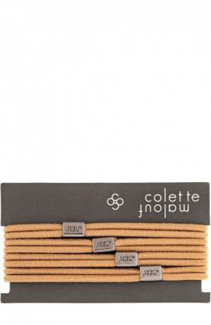 Набор резинок для волос Colette Malouf. Цвет: бежевый