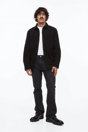 Расклешенные джинсы узкого кроя , черный H&M