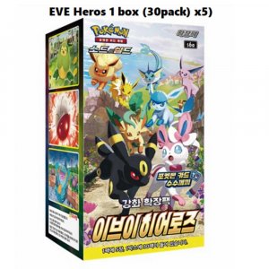 Карты покемонов Eevee Heroes Booster Box s6a, 30 упаковок * 5 карт, меч и щит, корейский POKEMON