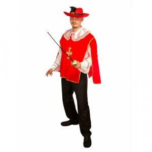 Взрослый карнавальный костюм EC-201061 Мушкетер Elite CLASSIC. Цвет: красный