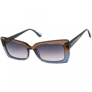 Солнцезащитные очки , синий, коричневый Enni Marco. Цвет: синий
