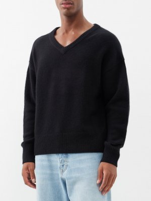 Кашемировый свитер mr battersea с v-образным вырезом , черный Arch4