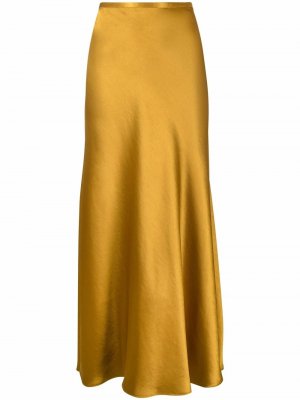 Атласная юбка макси Lise KHAITE. Цвет: желтый