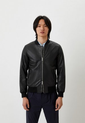 Куртка кожаная Liu Jo Uomo. Цвет: черный
