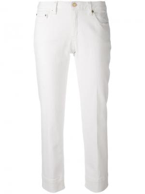 Укороченные джинсы Michael Kors. Цвет: белый