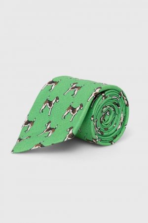 Льняной галстук , зеленый Polo Ralph Lauren