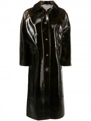 Лакированное пальто KASSL Editions. Цвет: коричневый