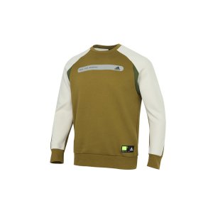 Colorblock Casual Sports Crew Neck Sweatshirt Men Tops Alumina-Brown GP0999 Adidas