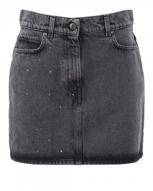 Джинсовая юбка мини MSGM. Цвет: серый