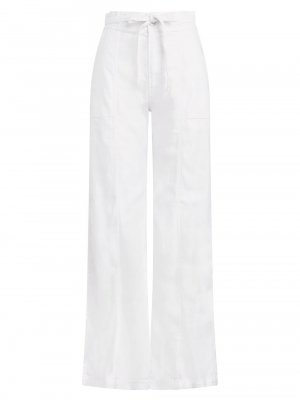 Широкие брюки с высокой посадкой из смеси льна , белый Hudson Jeans