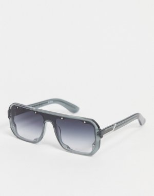 Мужские солнцезащитные очки в черной квадратной оправе Cut Twenty Eight-Черный Spitfire
