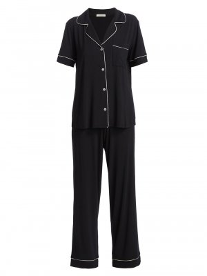 Пижамный комплект Gisele с топом и брюками короткими рукавами , черный Eberjey