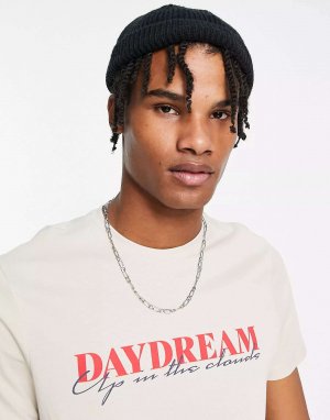 Белая футболка Daydream New Look. Цвет: белый