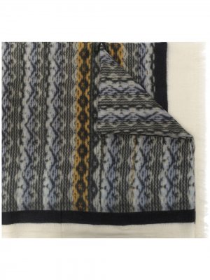 Кашемировый шарф с геометричным принтом N.Peal. Цвет: разноцветный