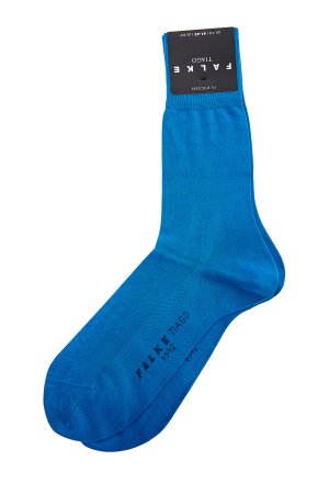 Бирюзовые носки из пряжи двухслойного скручивания FALKE. Цвет: синий