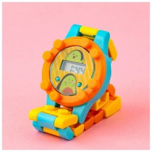 Наручные часы Like Me, корпус пластик, ремешок пластик Pr-Market. Цвет: голубой/оранжевый/желтый