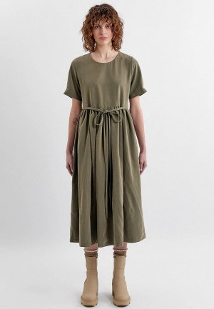 Платье Unique Fabric Йоко. Цвет: хаки