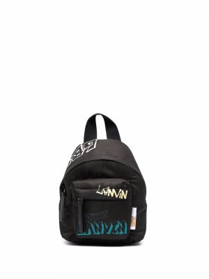 Мини-рюкзак с логотипом LANVIN. Цвет: черный