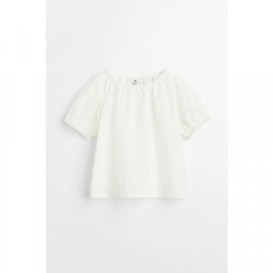 Блуза , размер 134, белый H&M. Цвет: белый