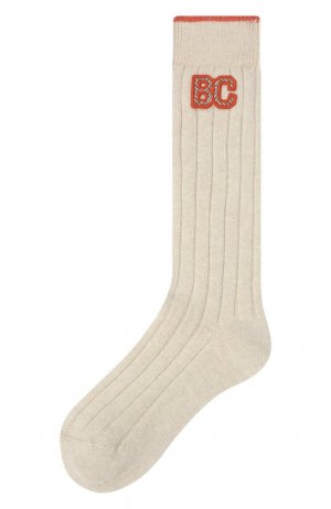 Кашемировые носки Brunello Cucinelli. Цвет: кремовый