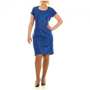 Платье , повседневное, полуприлегающее, миди, размер XXL, синий Antonella Razzoli. Цвет: синий