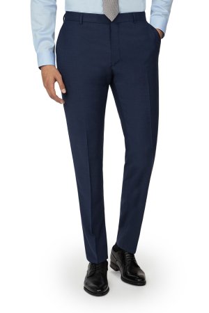 Синие костюмные брюки-панама узкого кроя Premium , синий Ted Baker